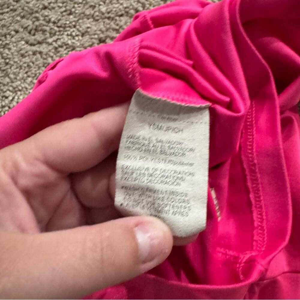 UA Under Armour Girls Loose Fit Vibrant Pink Logo Tee Shirt Size Youth Small - Picture 7 of 7